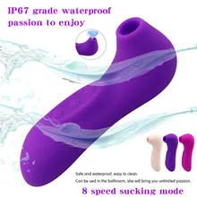 Водонепроницаемый Rechargea 8 режимов сосание сосков вибрационная игрушка для женщин инструмент#40-15