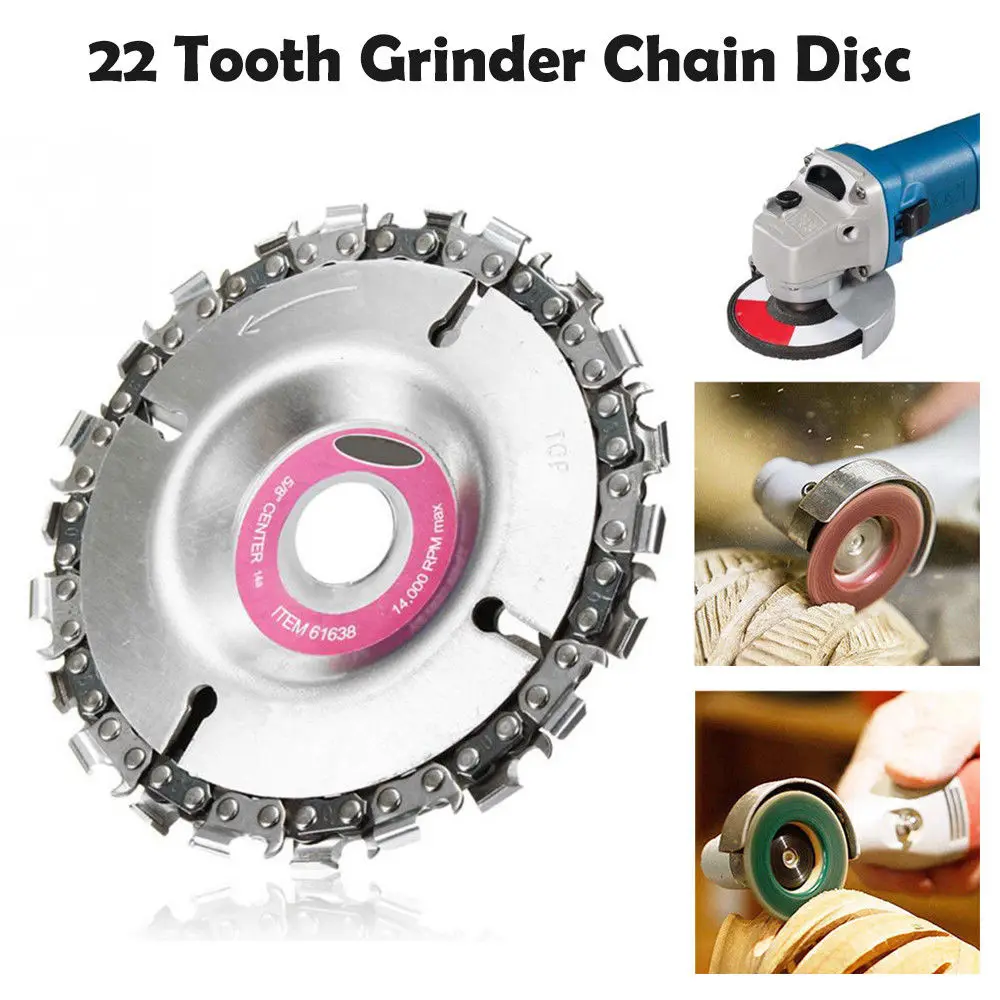 4 дюймов шлифовальные станки диск и цепи 22 зуб вырезать цепная дробилка цепи диск для 100/115 угловая шлифовальная машина