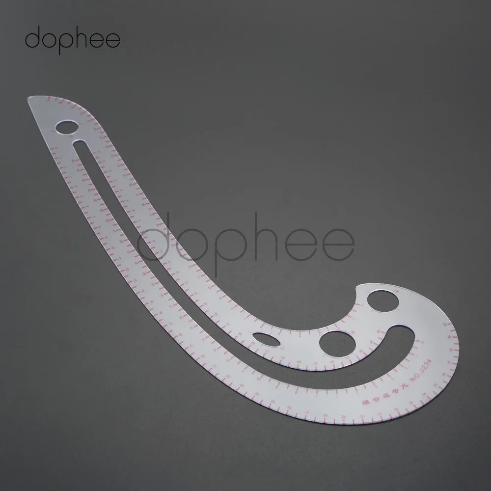 Dophee 1 шт., многостильная швейная Лоскутная линейка, французская кривая Метрическая линейка, измерительная линейка для самостоятельного шитья одежды