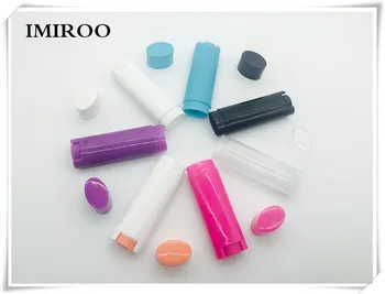 

50pcs Hotsale Empty Ellipse Plastic Lip Balm Deodorant Container Bottle Lip Balm Tube with 7 colors