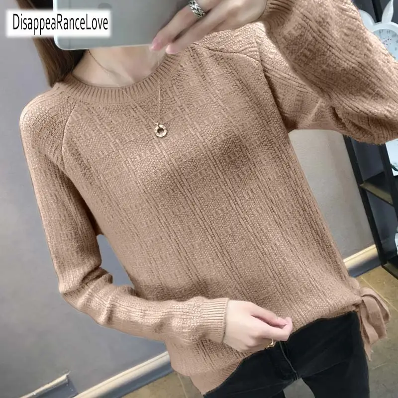 

2019 Women Pullover and Sweaters Long Sleeve Pull Femme Autumn Winter Women Top Warm Knittwear High Elastic Jersey Mujer