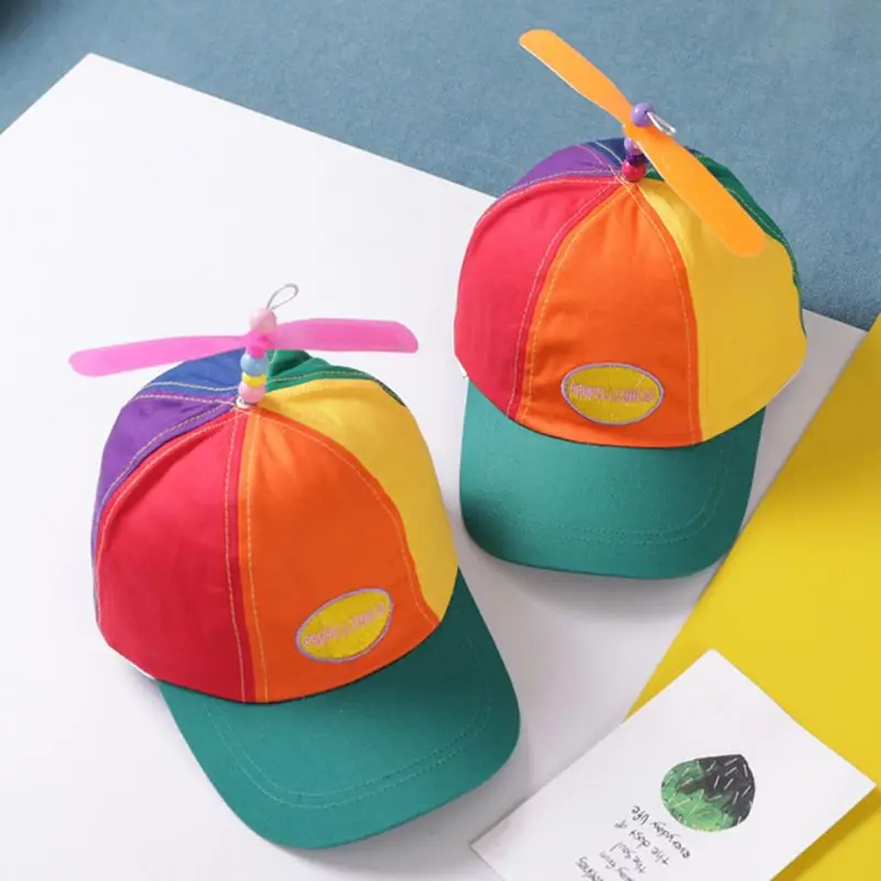 Летняя бейсбольная кепка с пропеллером для взрослых и детей, разноцветные Лоскутные вечерние бейсболки со стрекозой и бисером для косплея