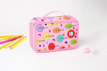 36/48/72 отверстия Карандаш Чехол Сова estuche Эсколар Kawaii Карандаш Чехол kalem kutusu trousse школьников stylo материал Эсколар - Цвет: 3th floor Pink