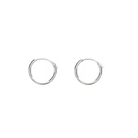 Small Hoop Earrings Women silver color Circle Earrings Men Round Earrings Jewelry Anti Allergy Ear Piercing Bijoux#265740 4