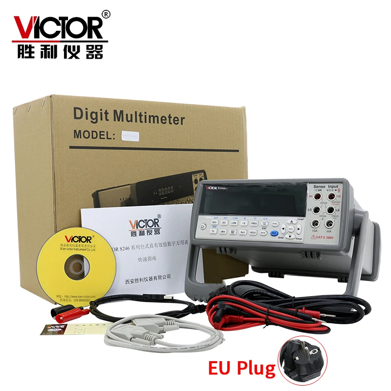 VICTOR VC8246B VC8246A настольный мультиметр 1000 В 10A Авто Диапазон 55000 отсчетов цифровой AC/DC