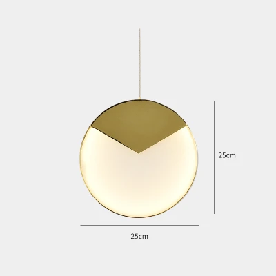 Круглый позолоченный металлический светодиодный подвесной светильник s 1 светильник светодиодный подвесной светильник для столовой светильник - Цвет корпуса: 1 light style B