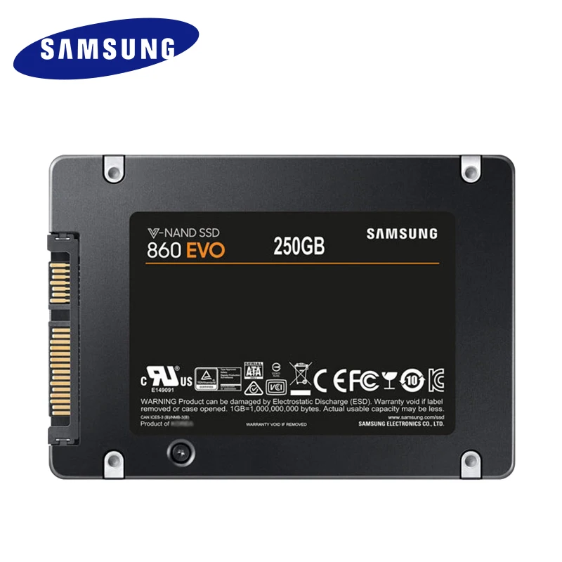 Samsung 860 EVO SSD 250 ГБ 500 ГБ 1 ТБ Внутренний твердотельный диск HDD жесткий диск SATA3 2,5 дюймов ноутбук Настольный ПК диск HD SSD