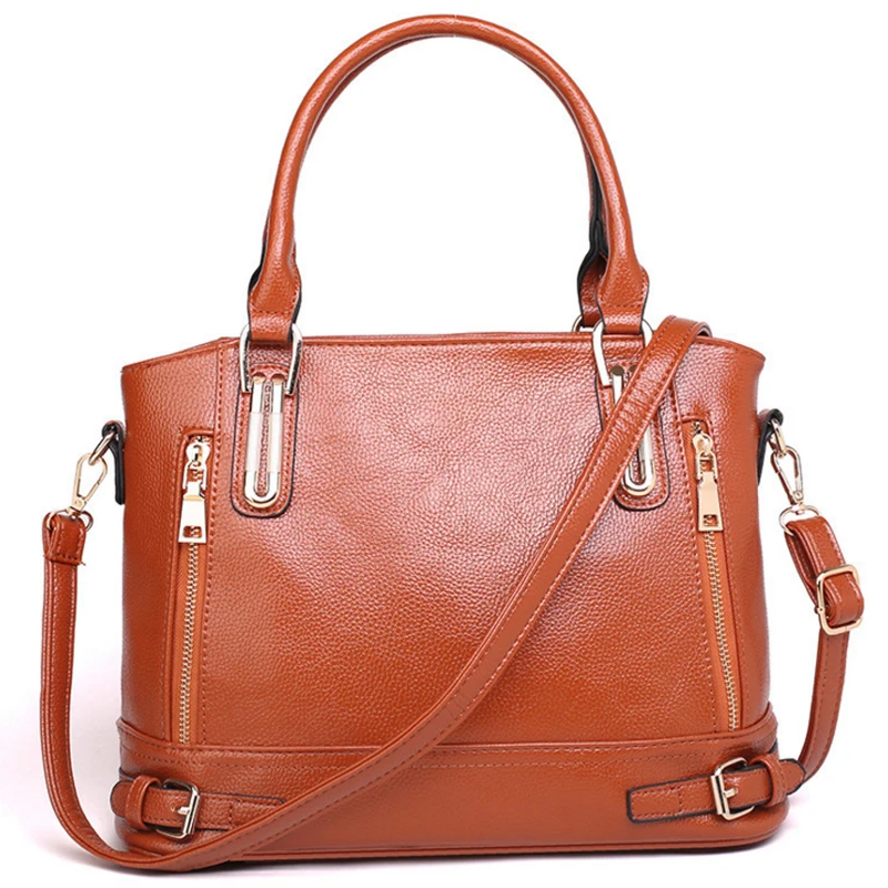 

2019 Fashion Designer Brand Women PU Leather Handbag Lady Retro Luxury Big Capacity Tote Bag Female Vintage Solid Messenger Bags