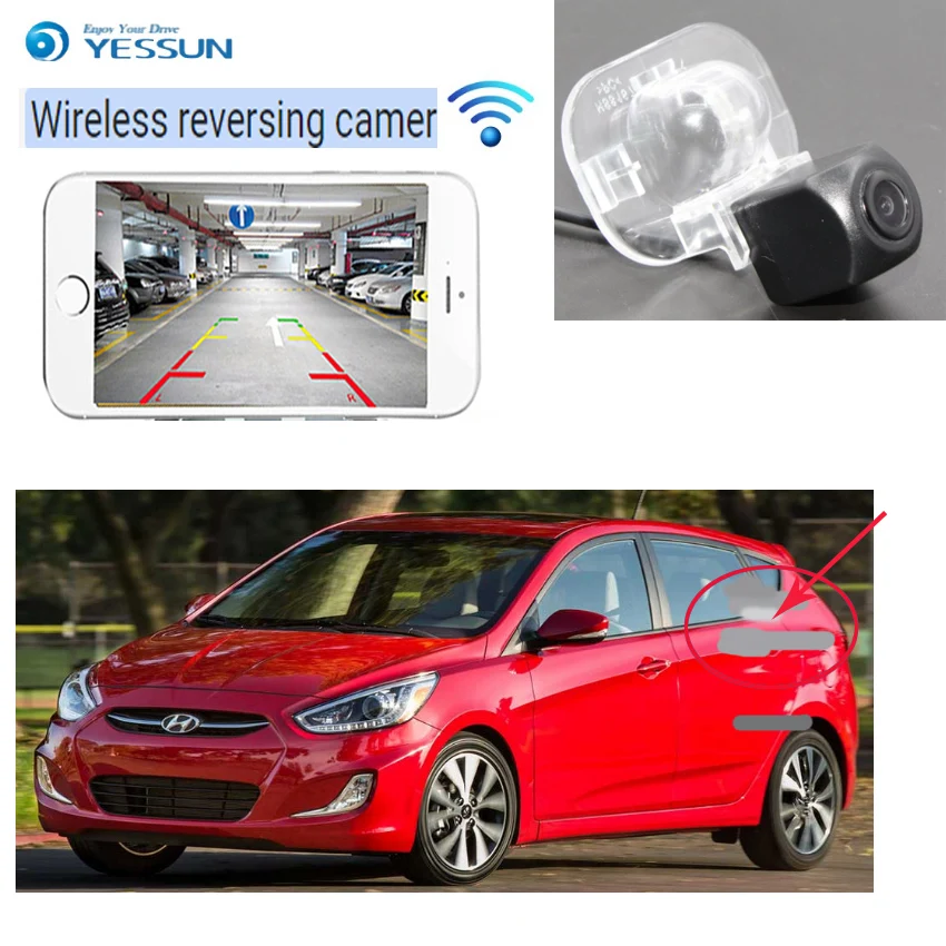 

YESSUN New reverse parking standby wireless car hd camera for Hyundai Grand Avega 2010~2015 for Hyundai i25 Accent Sedan