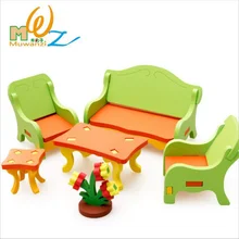 Candice guo деревянная игрушка деревянный блок сборная Строительная игра детский игровой домик подарок мини 3D комната мебель для дома Монтессори игра 1 комплект