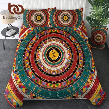 

BeddingOutlet Aztec Duvet Cover Set African Bedding Set Folkloric Tribe Circles Bed Linen Ethnic Colorful Bed Cover Beddengoed