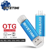 Новинка, USB флеш-накопитель Biyetimi, высокая скорость, OTG, 8 ГБ, 16 ГБ, 32 ГБ, флеш-накопитель, память, USB флешка, флешка для смартфона