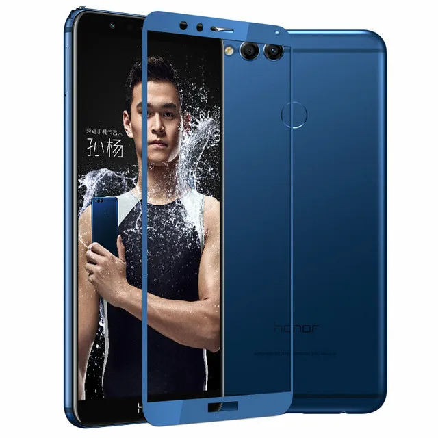 Полное покрытие экрана протектор Закаленное стекло для Huawei honor 7x9 H закаленное стекло для honor 7 X экран защитный 7x черный белый