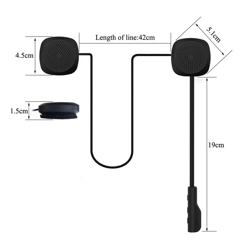 JaJaBor 4-го поколения мотоциклетный шлем гарнитура беспроводная Bluetooth 5,0 MH04 динамик «скутер» наушники громкой связи звонки, музыка Play