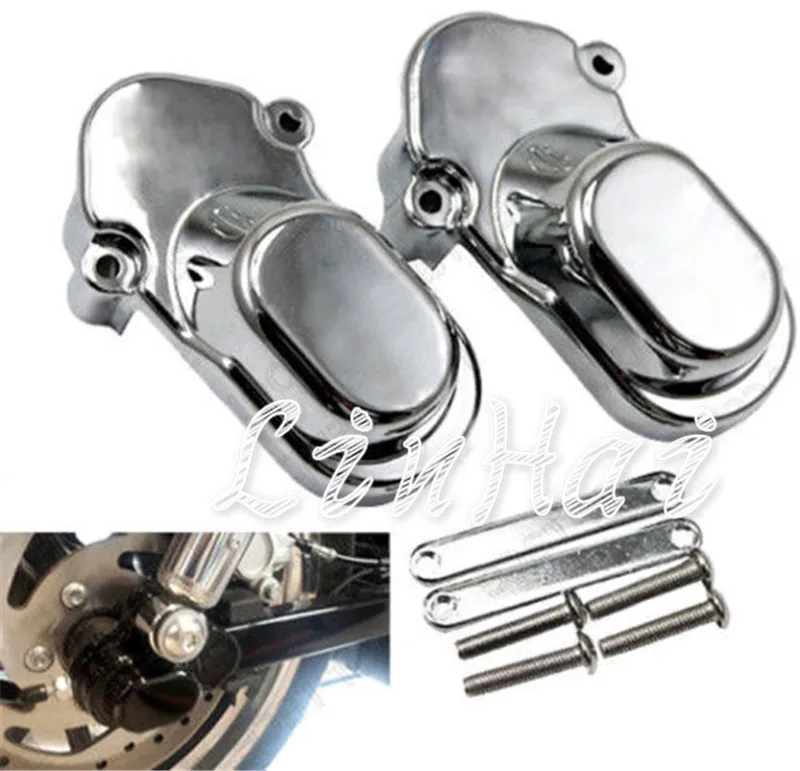 1Pair Chrome Rear Axle CoverR Fit For Harley Davidson Sportster Custom