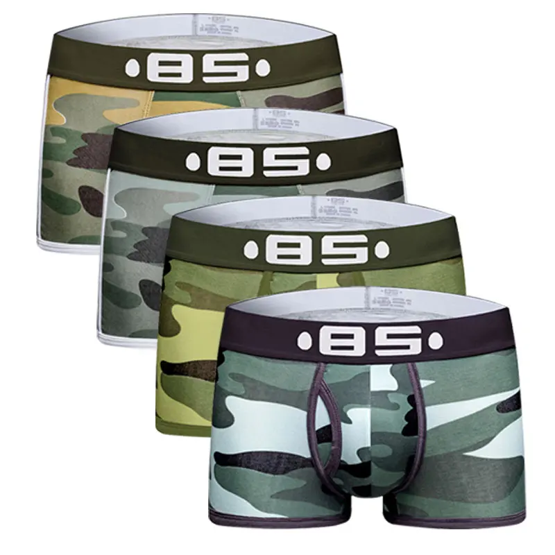 

BS BOXER MEN UNDERWEAR 4-8PCS LOT CAMOUFLAGE SEXY MEN UNDERWEAR BOXER CUECA MALE PANTIES WHOLE SALE MEN BOXERSHORTS LINGERIE
