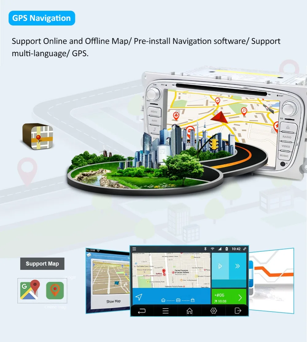 Sale Bosion Car Multimedia Player Android 9.0 GPS 2 Din car dvd player for FORD/Focus/S-MAX/Mondeo/C-MAX/Galaxy wifi car radio DSP 9