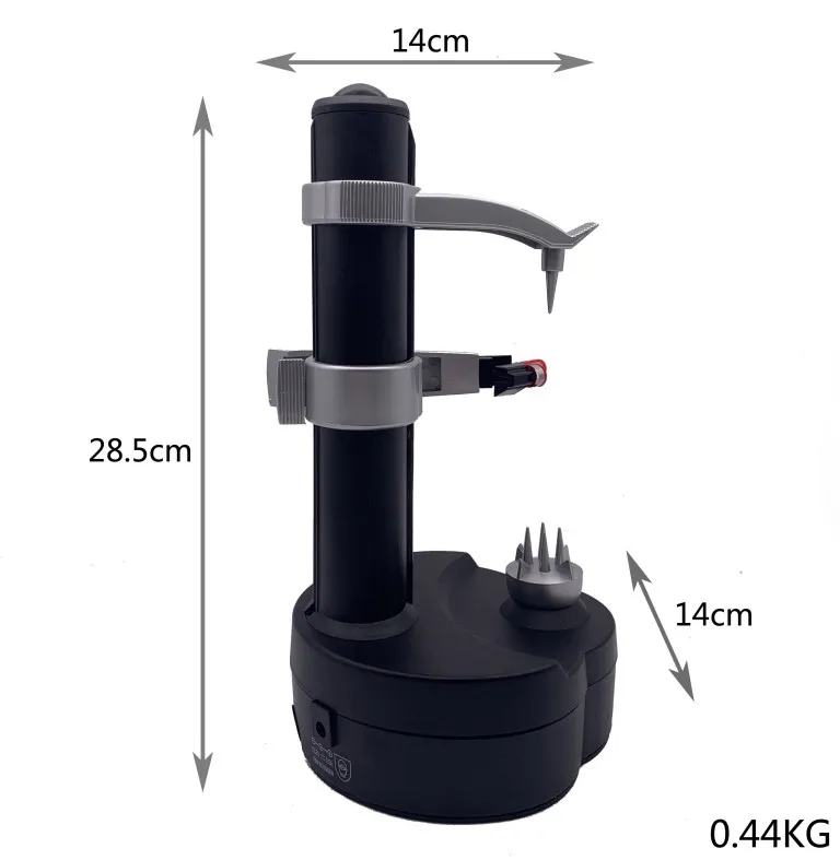 LFGB Стандартный Высокий quictly черный ротато Экспресс-Электрический пилинг Яблоко Овощечистка картофеля фрукты Овощечистка автоматический нож - Цвет: Black