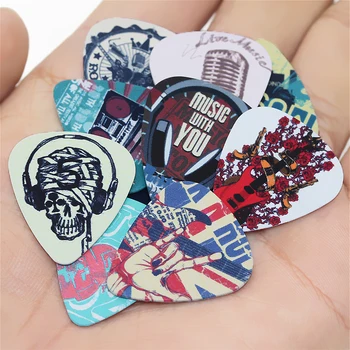 

50pcs guitar picks 1 box case acoustic electric guitar accessories musical instrument thickness 0.71mm New Design 2S3-13