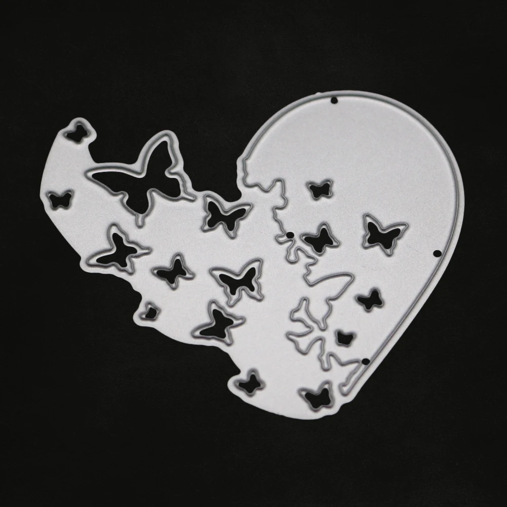 Бабочка любовь сердце Рамка металлические режущие штампы трафареты для DIY штамп для скрапбукинга/фотоальбом декоративное тиснение бумажные карты