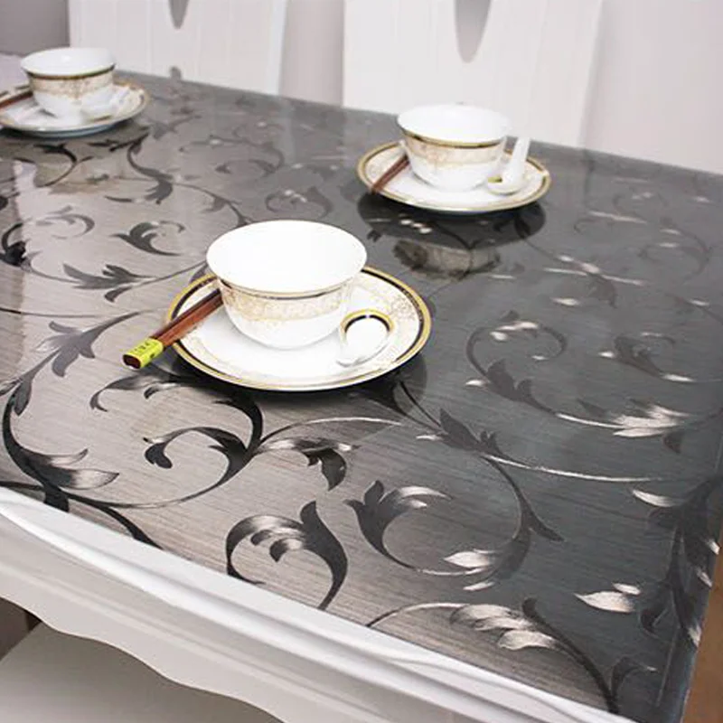 

Table MATS PVC soft glass tablecloth waterproof and oilproof tablecloth 1mm