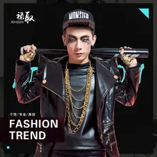 S-5XL! Новинка DJ костюм Мужская одежда личность тенденция кожаная куртка пальто Тонкий Верхняя одежда костюмы певица костюмы