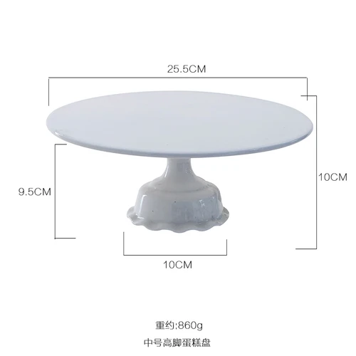 Керамика белый торт стенд свадебный торт инструменты для кекса дисплей тарелка вечерние события украшение дома посуда для выпечки Кухня - Цвет: M