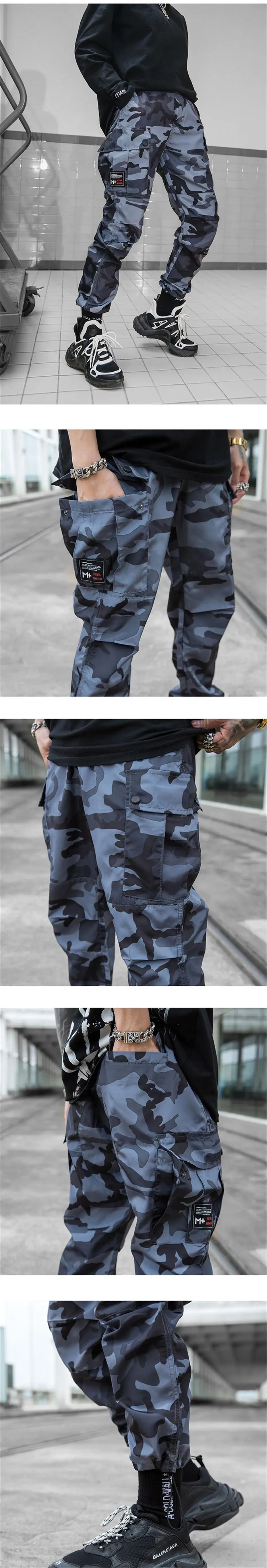 Хип уличная одежда длиной до бедер мужские камуфляжные брюки карго джоггеры весенние мужские военные стильные шаровары Повседневные брюки тонкие WJ220
