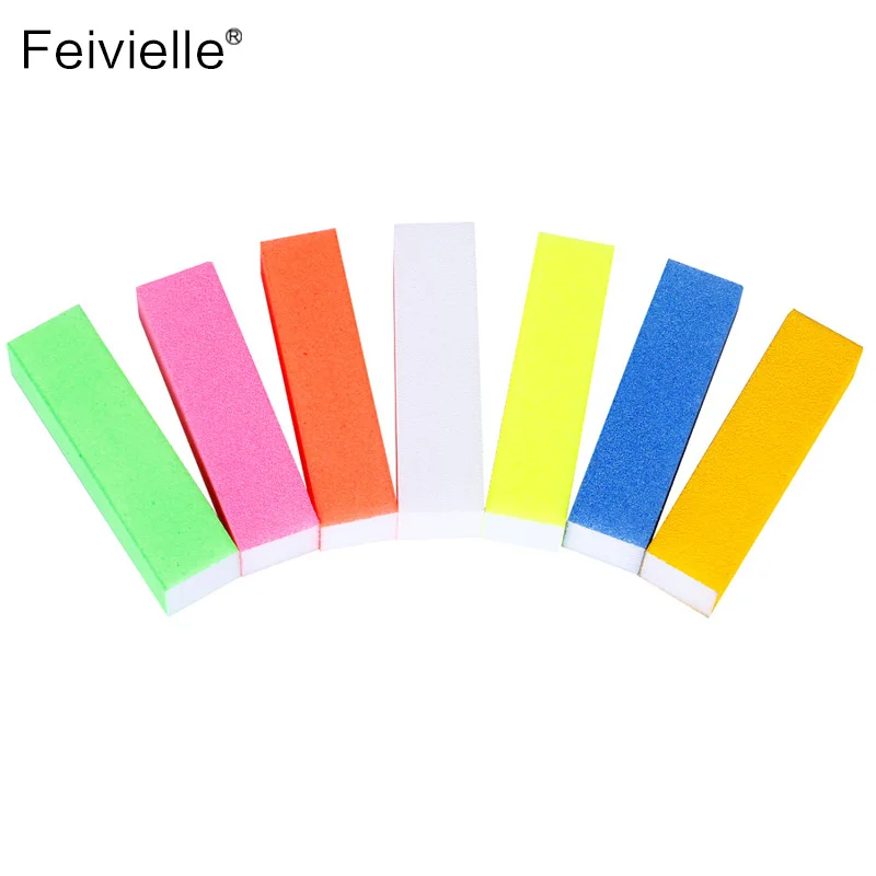 Feivielle 2018 Новый 10 шт./Партия Красочные буферы для дизайна ногтей шлифовальный