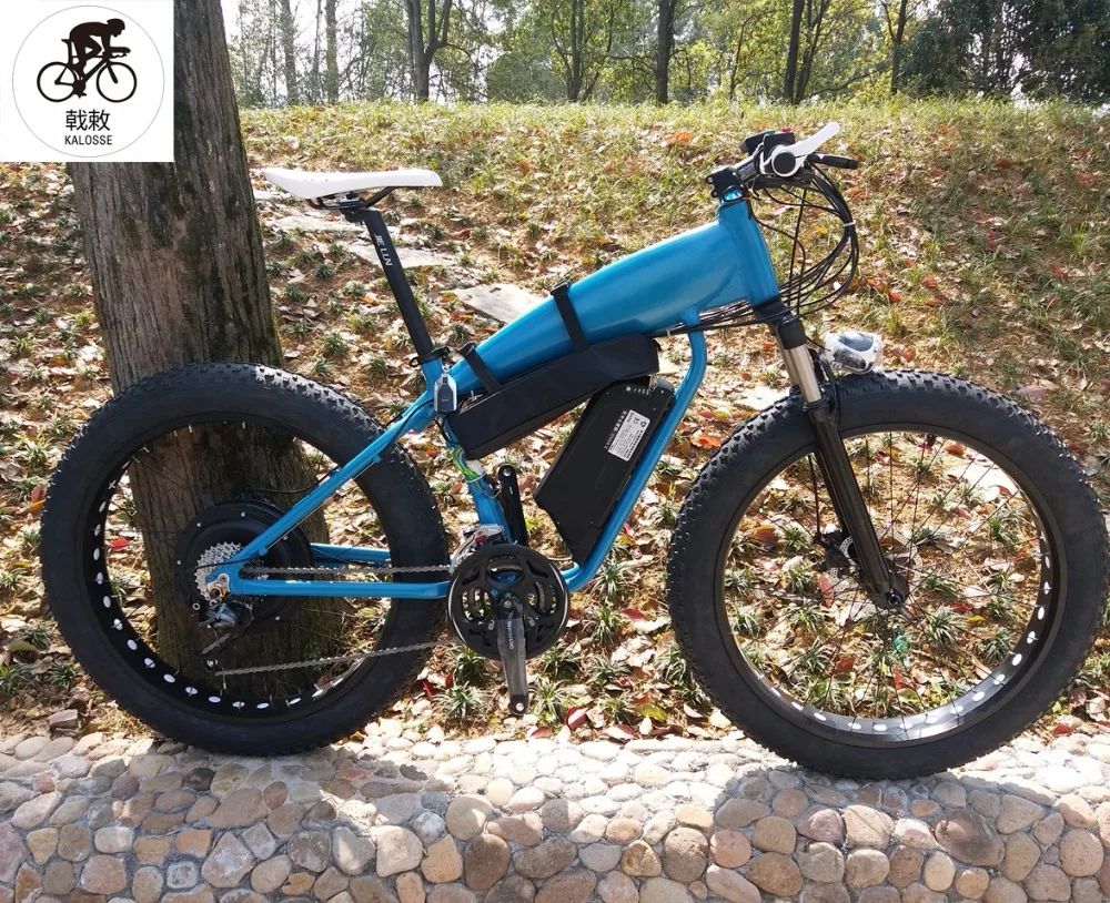 Clearance Kalosse  Aluminum  electrical snow bike  Hydraulic brakes 48V 1000W  motor  electric  fat  bike  26*4.0 27 speed M370 2 Clearance Kalosse  Aluminum  electrical snow bike  Hydraulic brakes 48V 1000W  motor  electric  fat  bike  26*4.0 27 speed M370 2