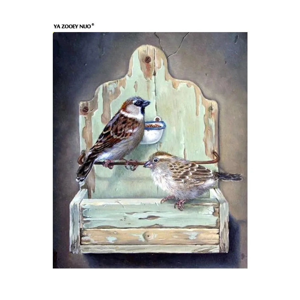 

Full Square Diamond 5D DIY Diamond Painting "Two birds" 3D Embroidery Cross Stitch Rhinestone Mosaic Painting Decor weddingYU303