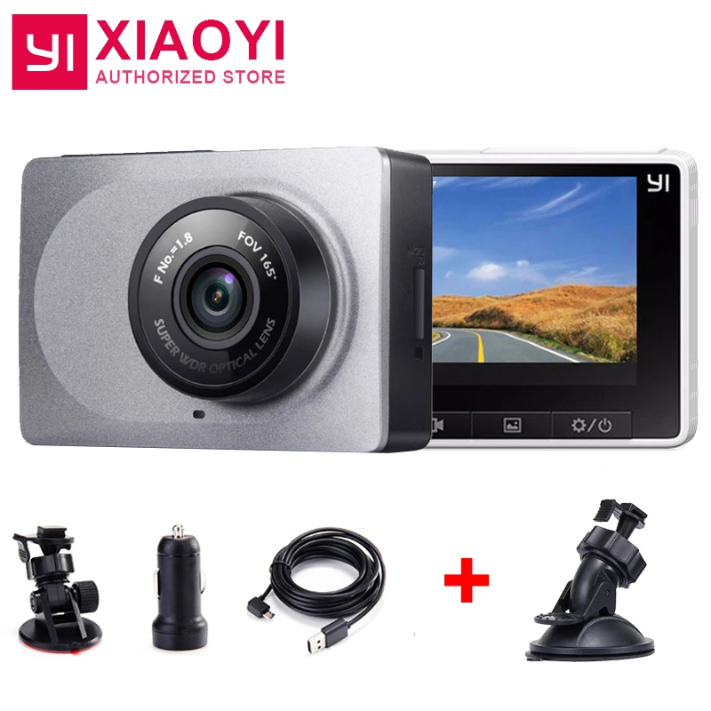 

[International Edition] Xiaoyi YI Smart Dash Camera CarDVR 2.7" 165 Degree 1080P ADAS Xiaoyi YI Smart WiFi Action DashCamera