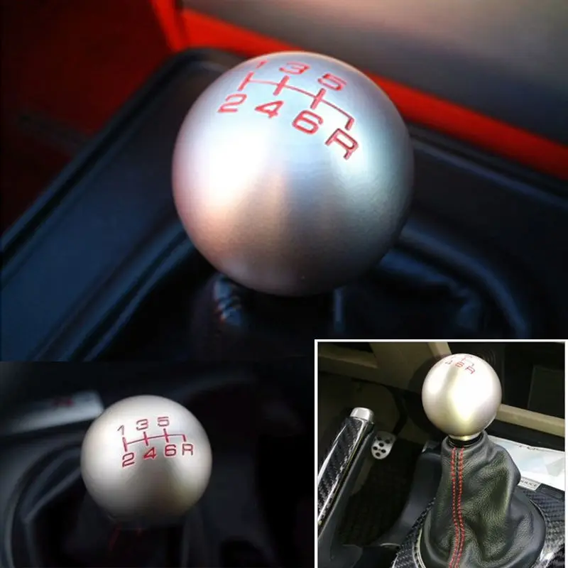 Buy Round Aluminum 6 Lever Speed Manual Shift Knob