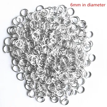 

Free 6MM 500pcs Sterling Silver Open Jump Ring Silver Components DIY Jewelry 925 silver findings opening rings FY-29
