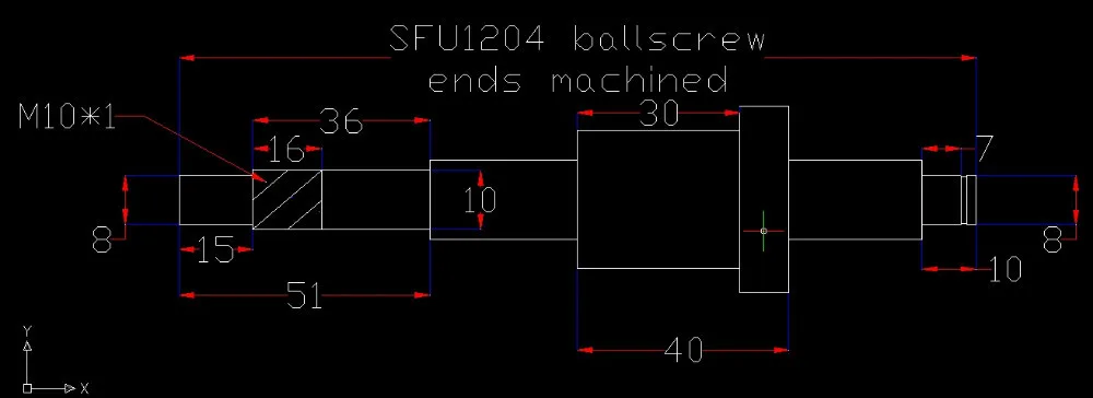 1 шт. 12 мм 1204 шариковый винт SFU1204 любой длины 1 шт. RM1204 шариковая гайка CNC части BK/BF10 конец механической обработки