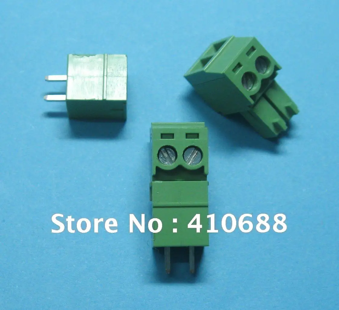 2pin/шаг пути 3,5 мм винтовой клеммный блок соединитель зеленый цвет Т Тип с pin 10 шт