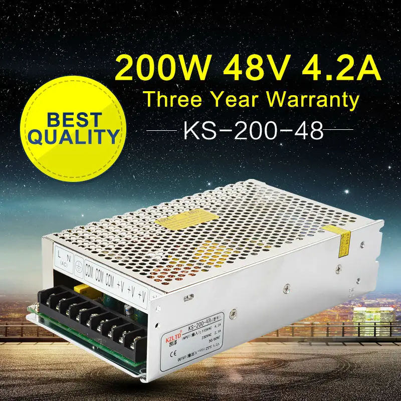 

48V 200W Regulated Switching Power Supply Transformer 110V 220V to 48V AC-DC Variable Power Supply for LED Light Monitor