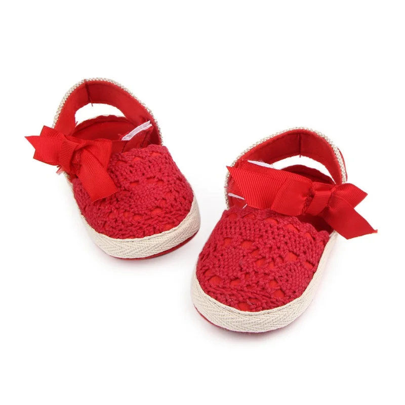 

Newborn Baby Girls Shoes Princess Infant Toddler Shoes First Walkers Linen Soft Sole Anti-slip Baby Shoes 2018 New style