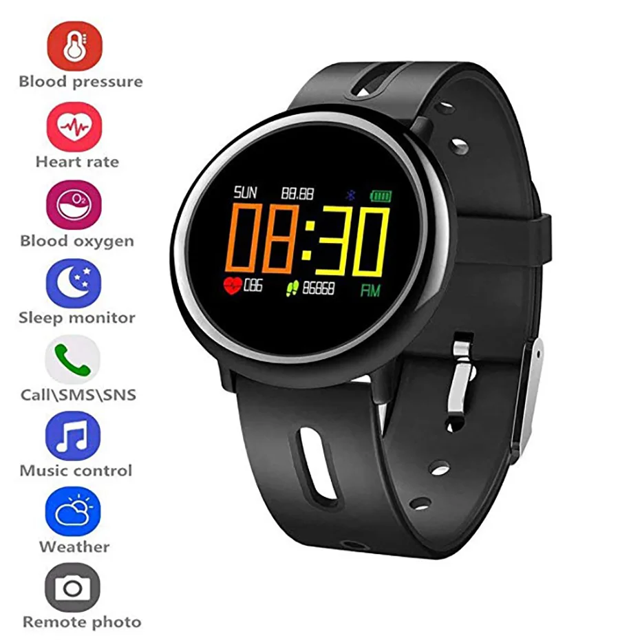 

Watch Smart Bluetooth 4.0 OLED Screen Smart Watch Men for Android iOS Heart Rate Monitor Waterproof Smart Bracelet