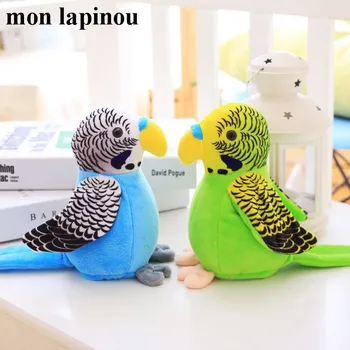 

18cm Electric Talking Parrot Toy Cute Speaking Record Repeats Waving Wings Electroni Bird Stuffed Plush Toy Kids Birthday Gift