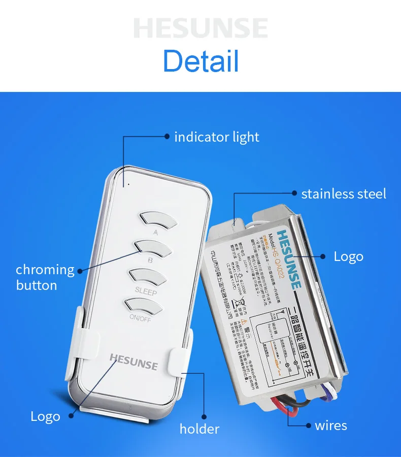 HS-QA022 1304 Вт 2N1 два способа 315 МГц беспроводной с 2 пультами дистанционного управления переключатель для 110 В и 220 В