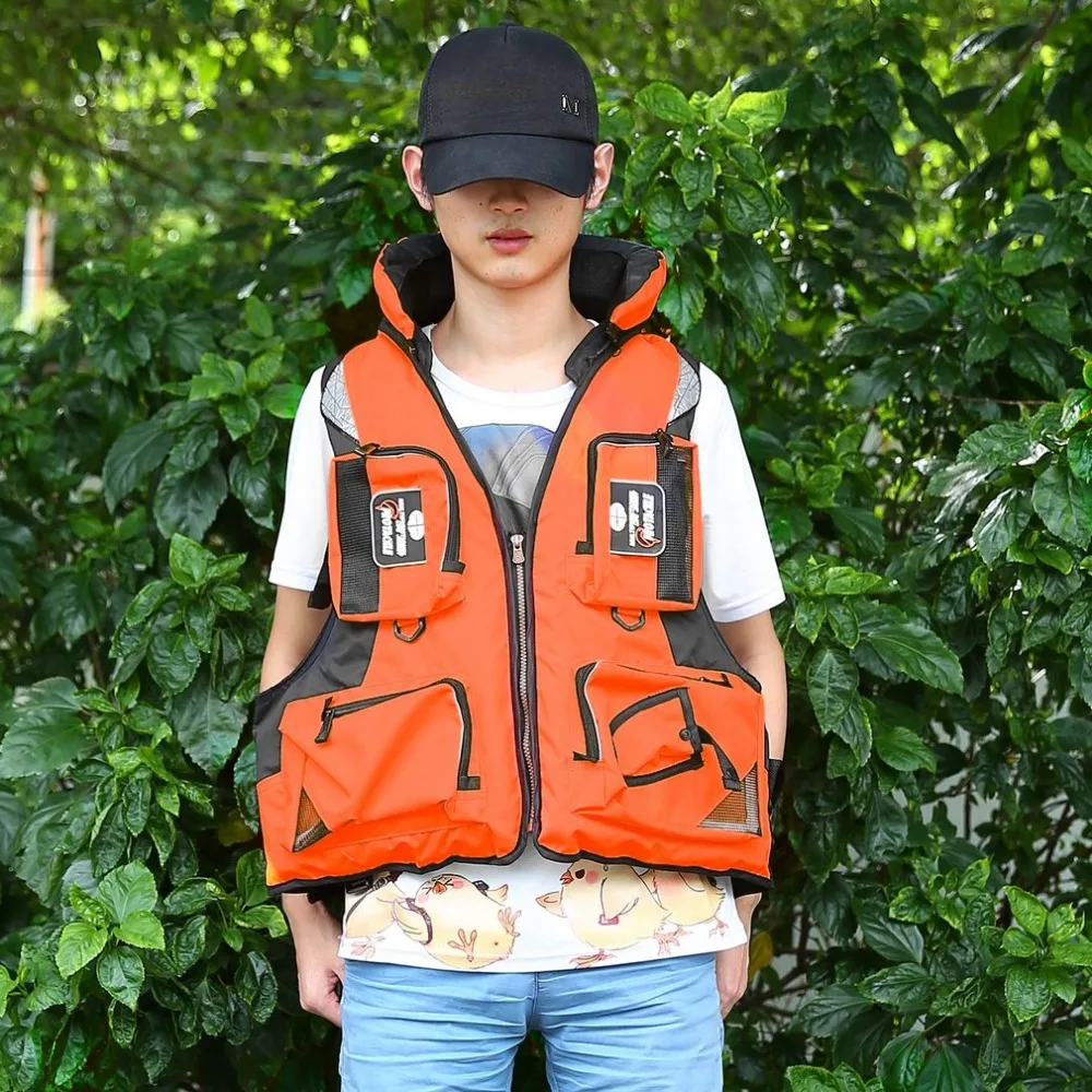 Outdoor Multi Bag Fishing Vest Unisex Adult Safety Life Jacket  (35)