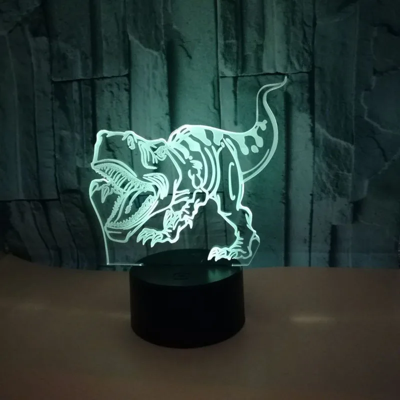 

YIMIA Novelty Gift USB 7 Colors Changing Tyrannosaurus Rex Model LED Night Light 3D Table Desk Touch Lamp Children Gift