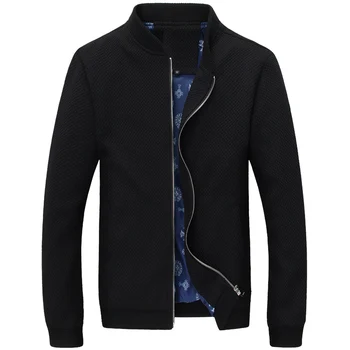 

2019 Spring and Autumn new men, men's fashion height quality collar casual knit jacket Men, New Large size men jacket coat