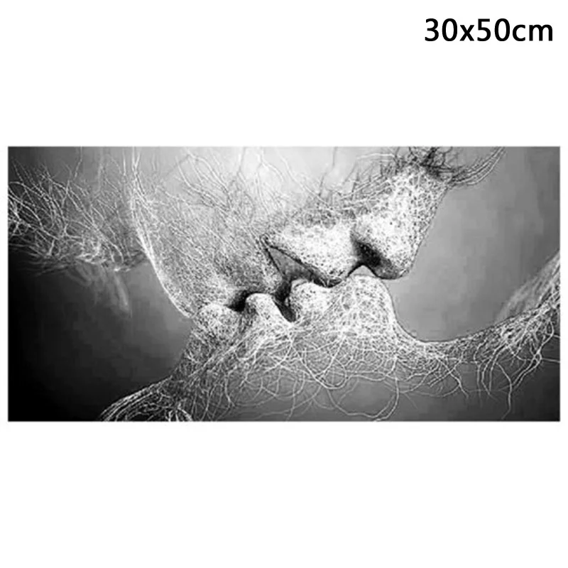 

Stylish Wall Painting Printed Love Kiss Art Picture Household Vivid Drawing Canvas Decor
