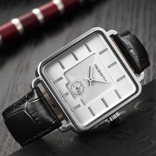REBIRTH мужские часы Топ бренд класса люкс relojes hombre квадратные часы мужские кожаные бизнес часы relogio masculino saat