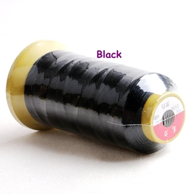 5 рулонов волосяная нить высокого качества нейлоновая нить 5 цветов на выбор, 12 шт. 6 см C тип иглы/изогнутые иглы - Цвет: Black