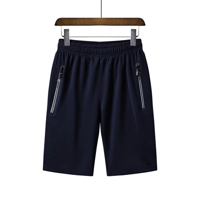 DIMUSI летние мужские шорты, повседневные мужские хлопковые дышащие пляжные шорты, мужские шорты для бега с эластичной талией, брендовая одежда 6XL, YA790 - Цвет: Dark Blue