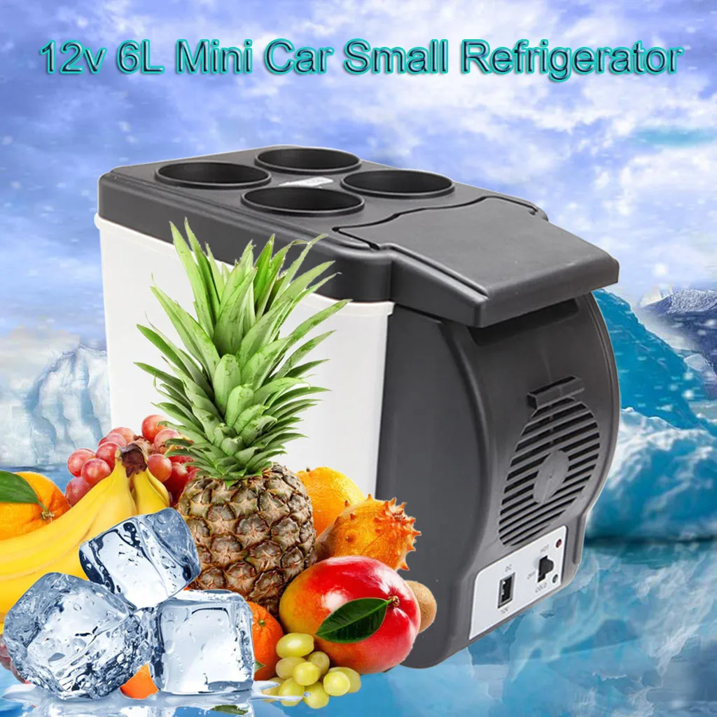 Мини-холодильник 12v 6L автомобильный небольшой холодильник компактный холодильник охладитель теплое полупроводниковое охлаждение от 5 до 65 Цельсия 8Z