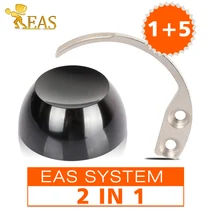 1 шт. 12000GS Универсальный Сильный Магнит Гольф EAS жесткий тег Съемник черный с 5 шт. тег крюк деташер EAS системы